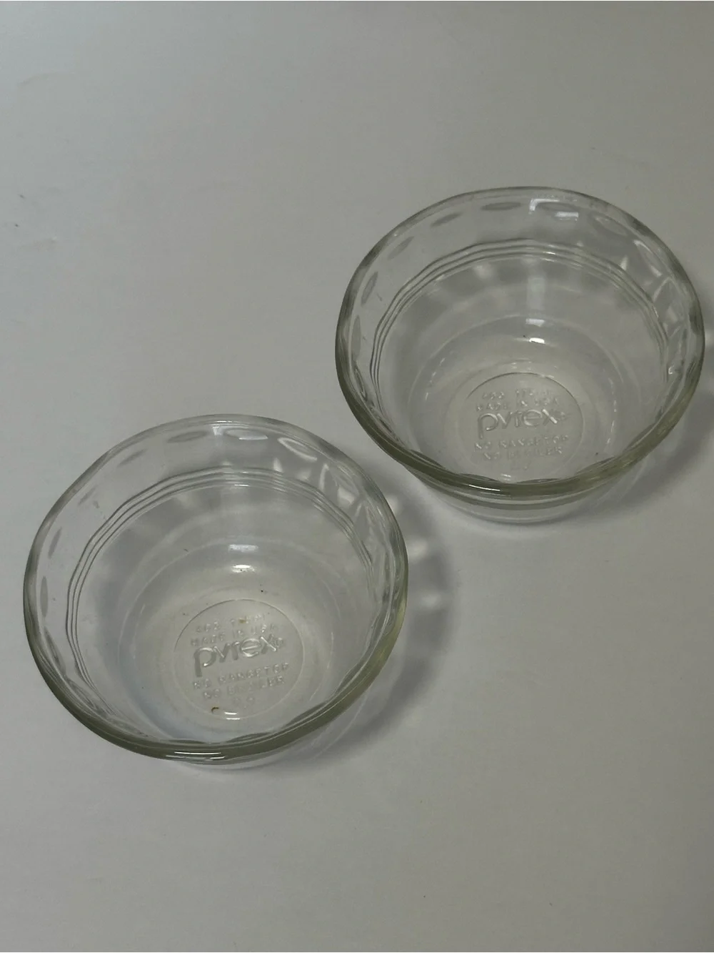 Pyrex Clear Glass Dish with Embossed Logo